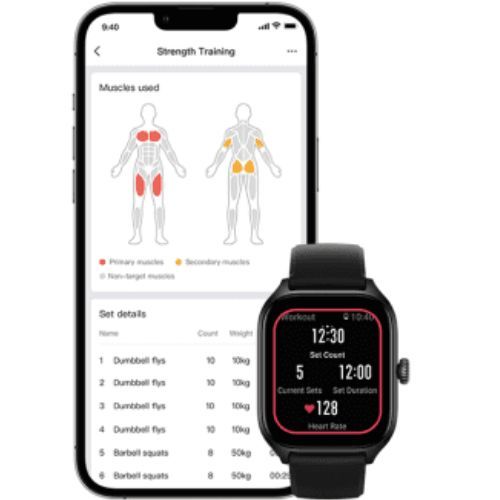 Amazfit GTS 4 óra + skála fekete W2168EU1N