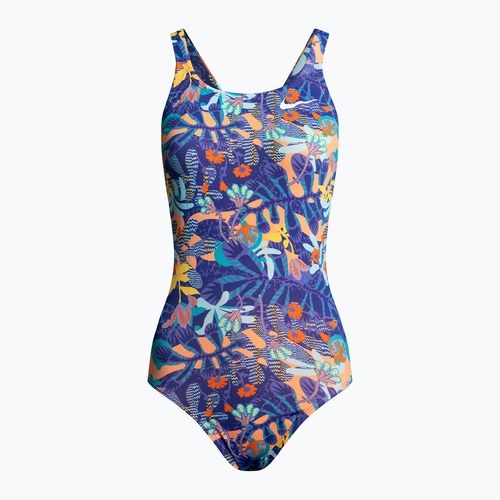 Női egyrészes fürdőruha Nike Multiple Print Fastback lila NESSC050-593