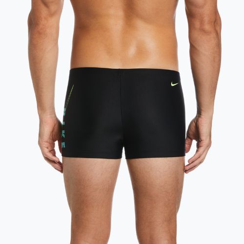 Férfi Nike Reflect Logo Square Leg úszó boxeralsó fekete NESSC583