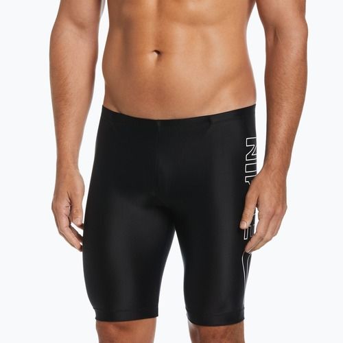 Férfi Nike Multi Logo Swim Jammer Jet Fekete NESSC588