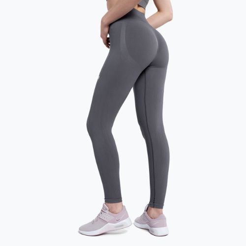 Női edző leggings Gym Glamour Push Up Szürke 400