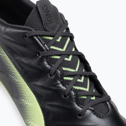 PUMA King Platinum 21 FG/AG férfi futballcipő fekete-zöld 106478 05
