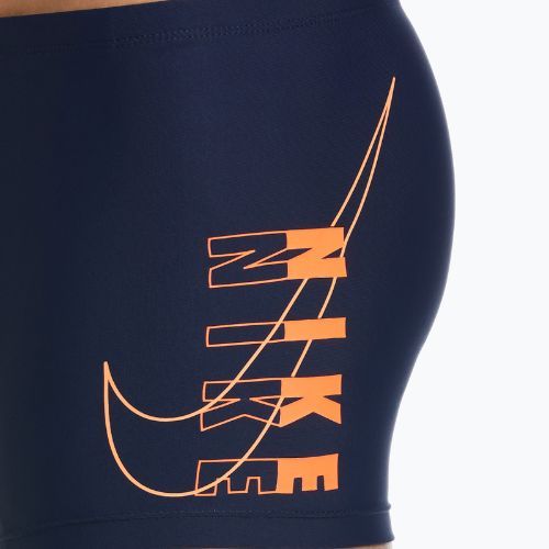 Férfi Nike Reflect Logo Square Leg úszó boxeralsó tengerészkék NESSC583440