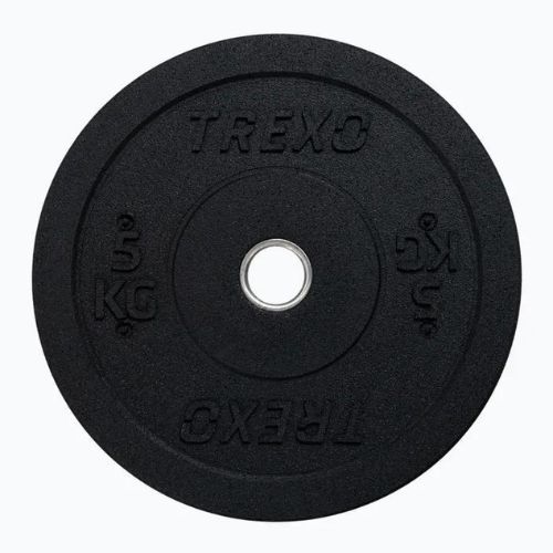 TREXO fekete bumper olimpiai súlytárcsa 5 kg TRX-BMP005