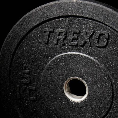 TREXO fekete bumper olimpiai súlytárcsa 5 kg TRX-BMP005