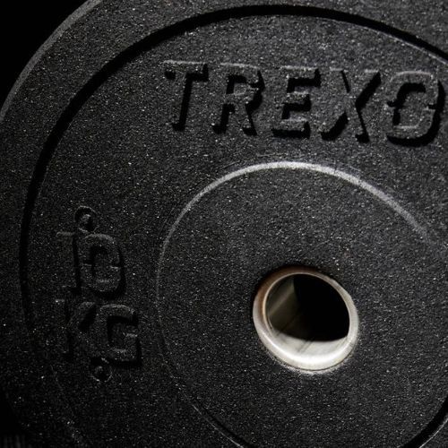 TREXO fekete bumper olimpiai súlytárcsa 10 kg TRX-BMP010