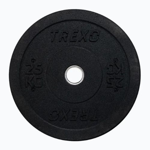 TREXO fekete bumper olimpiai súlytárcsa 25 kg TRX-BMP025