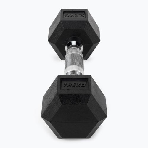 TREXO Hex gumírozott súlyzó 2.5 kg HXD25
