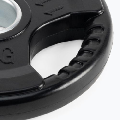TREXO fekete gumírozott öntöttvas súlyzótárcsa 5 kg RW5