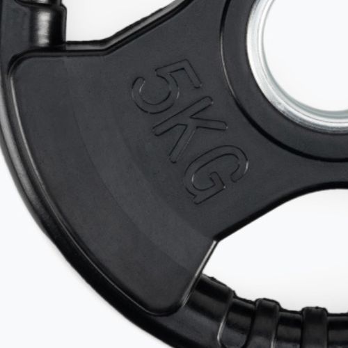 XTREXO fekete gumírozott öntöttvas súlyzótárcsa 5 kg RW5