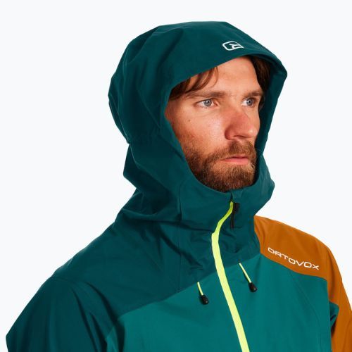Férfi ORTOVOX Westalpen 3L Light esőkabát zöld 7025200026