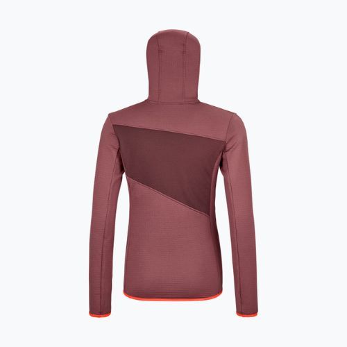 Női trekking pulóver Ortovox Fleece Grid Hoody piros 87201