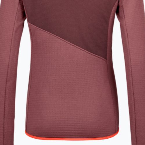 Női trekking pulóver Ortovox Fleece Grid Hoody piros 87201