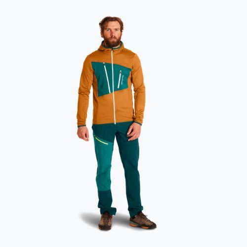 Férfi trekking pulóver Ortovox Fleece Grid Hoody barna 87211