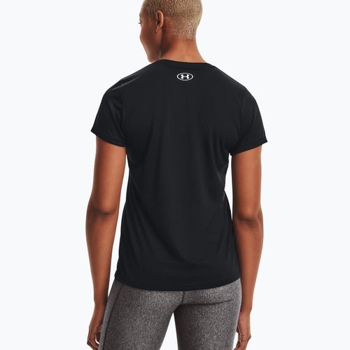 Under Armour Tech SSV női edzőpóló - Egyszínű fekete és ezüst 1255839