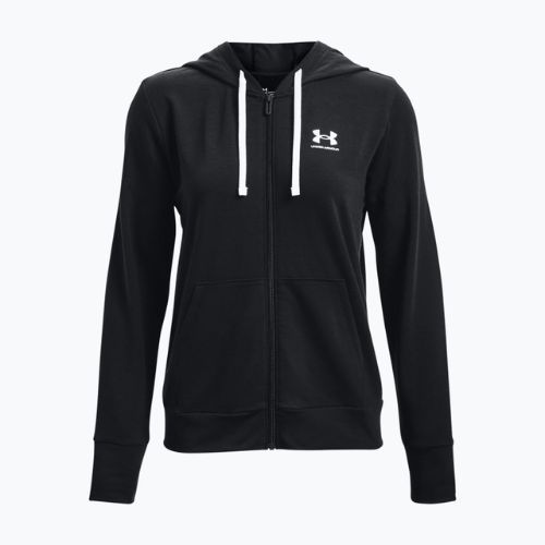 Under Armour női edzőpulóver Rival Terry Full Zip kapucnis pulóver fekete 1369853