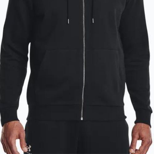 Under Armour Essential Fleece Full Zip Hood Férfi edzőpulóver Fekete 1373881
