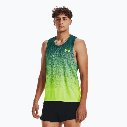 Férfi Under Armour Rush Cicada Singlet zöld futó felső 1377314