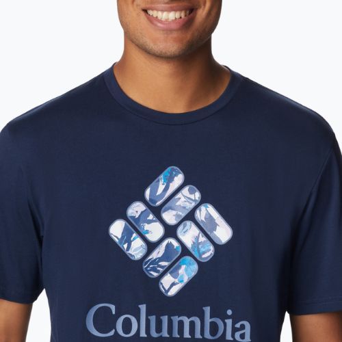 Columbia Rapid Ridge Graphic férfi trekking póló sötétkék 1888813470