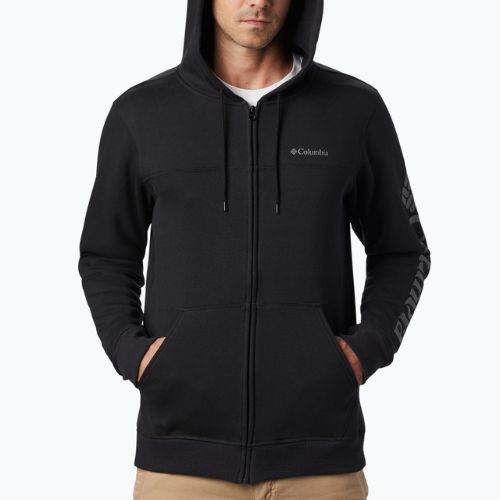 Férfi Columbia Logo Fleece Full Zip fleece pulóver fekete 1889164010