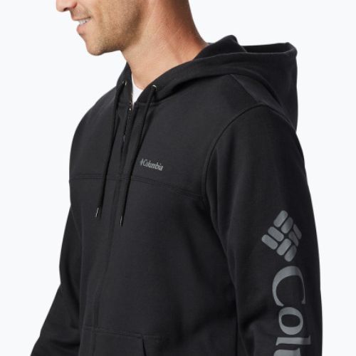 Férfi Columbia Logo Fleece Full Zip fleece pulóver fekete 1889164010