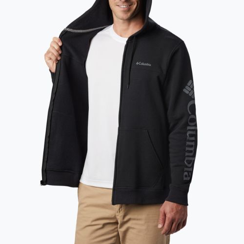 Férfi Columbia Logo Fleece Full Zip fleece pulóver fekete 1889164010