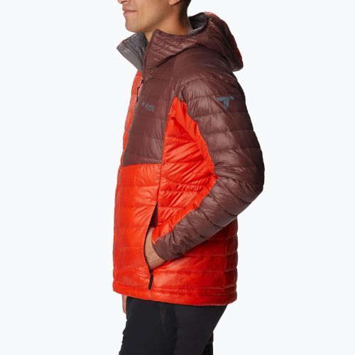 Férfi Columbia Platinum Peak kapucnis pehelypaplan dzseki piros 2008611839