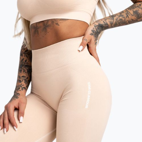 Női edző leggings Gym Glamour Compress Mandula 456