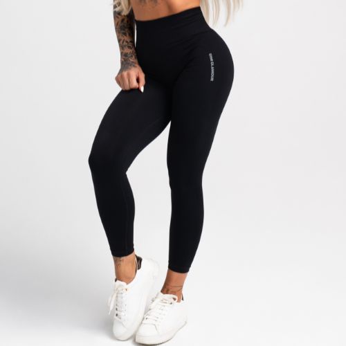 Női edző leggings Gym Glamour Compress Fekete 450