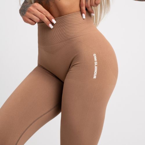 Női edző leggings Gym Glamour Compress Cappuccino 452