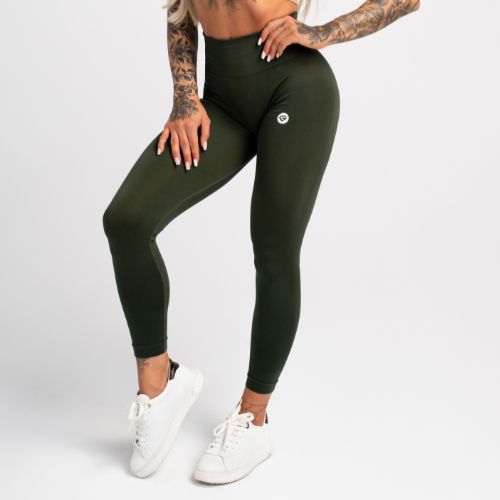 Női edző leggings Gym Glamour Flexible Khaki 430