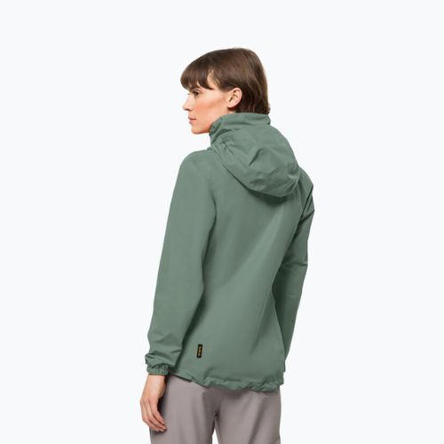 Jack Wolfskin női Stormy Point 2L esőkabát zöld 1111202