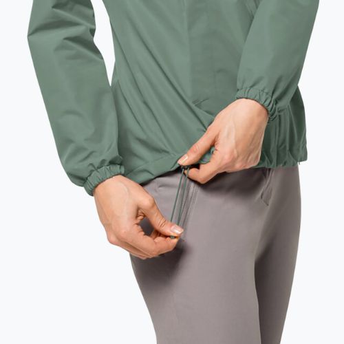 Jack Wolfskin női Stormy Point 2L esőkabát zöld 1111202