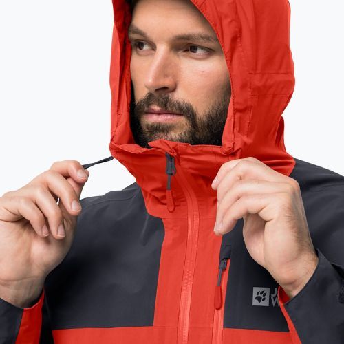 Jack Wolfskin férfi Go Hike esőkabát piros 1114051