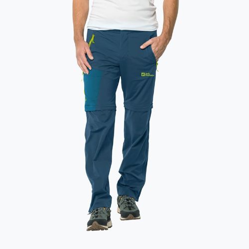 Férfi softshell nadrágJack Wolfskin Glastal Zip Away navy blue 1508301