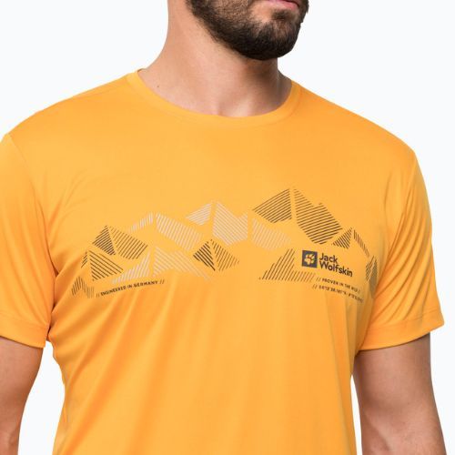 Jack Wolfskin Peak Graphic férfi trekking póló narancssárga 1807183
