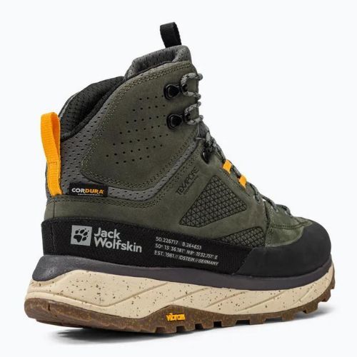 Jack Wolfskin férfi Terraquest Texapore Mid trekking bakancs zöld 4056381_4143_075