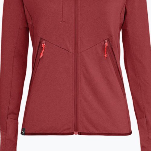 Salewa női gyapjú Agner Hybrid PL/DST FZ Hoody sötétpiros 00-0000027372