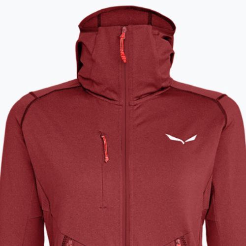 Salewa női gyapjú Agner Hybrid PL/DST FZ Hoody sötétpiros 00-0000027372