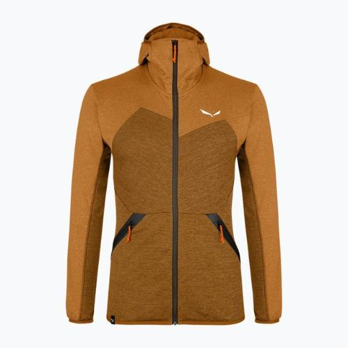 Salewa férfi fleece pulóver Puez Melange PL FZ Hoody barna 00-0000027386