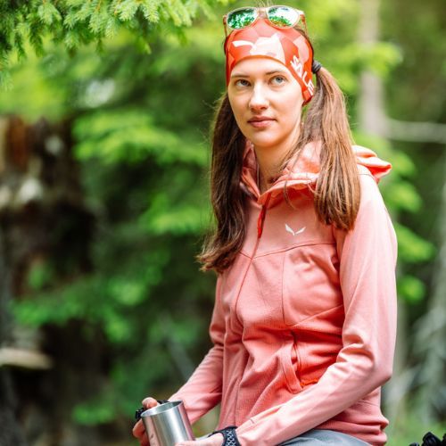 Salewa Puez Hybrid PL FZ Hoody női fleece pulóver világos rózsaszín 00-0000027389