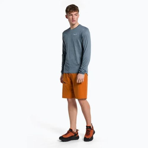 Férfi trekking ing Salewa Puez Melange Dry java kék melange 27453