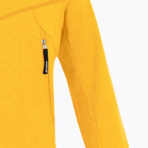 Salewa gyermek fleece pulóver Agner Melange PL FZ Hoody sárga 00-0000027768