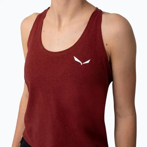 Salewa női hegymászó póló Lavaredo Hemp Crop Tank piros 00-0000028369