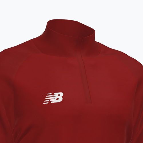 Gyermek labdarúgó pulóver New Balance Training 1/4 Zip kötött bordó NBEJT9035