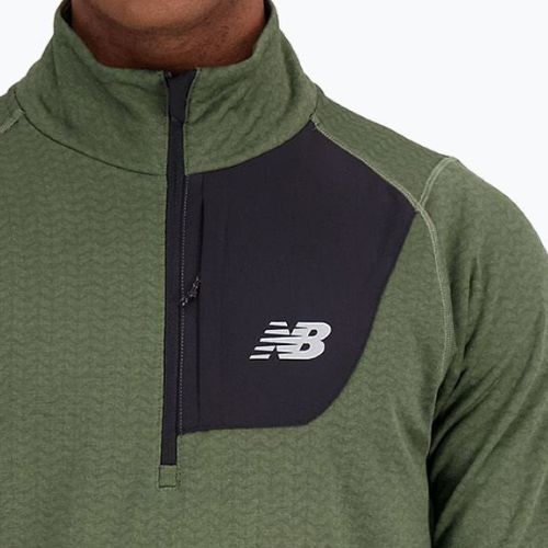 Férfi tréningpóló New Balance Top NB Heat Grid Half Zip szürke NBMT23252DO1