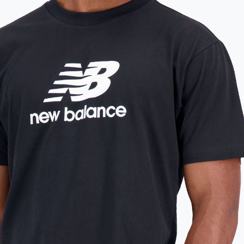 New Balance Essentials Stacked Logo Co férfi tréning póló fekete NBMT31541BK