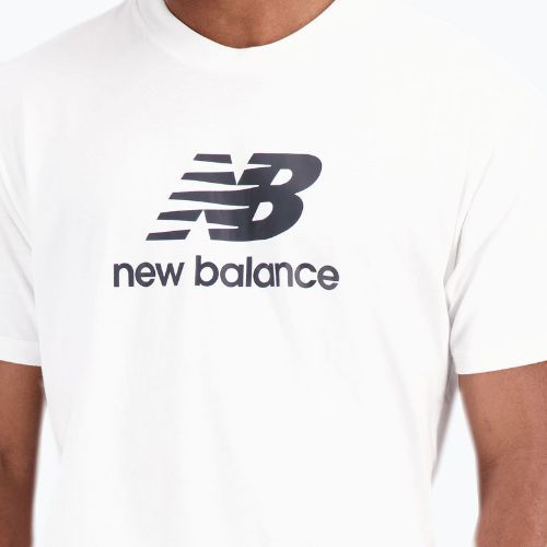 New Balance Essentials Stacked Logo Co férfi edzőpóló fehér NBMT31541WT