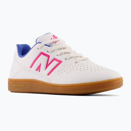 New Balance Audazo V6 Control IN Jr gyermek labdarúgócipő fehér SJA3IWB6.M.045