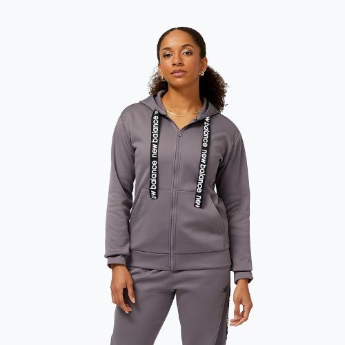 Női edzés pulóver New Balance Relentless Performance Fleece Full Zip szürke WJ13174